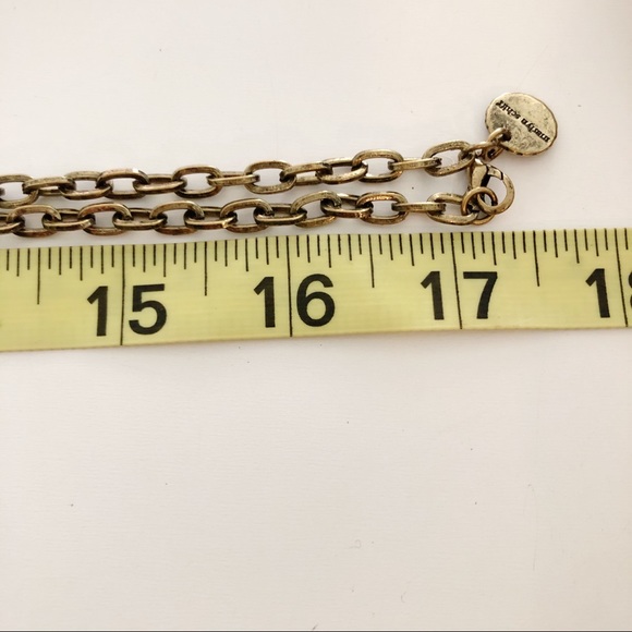 NWOT MARLYN SCHIFF Boho Tiny Chain Link Long Necklace with Black Leather Tassel - Picture 16 of 16